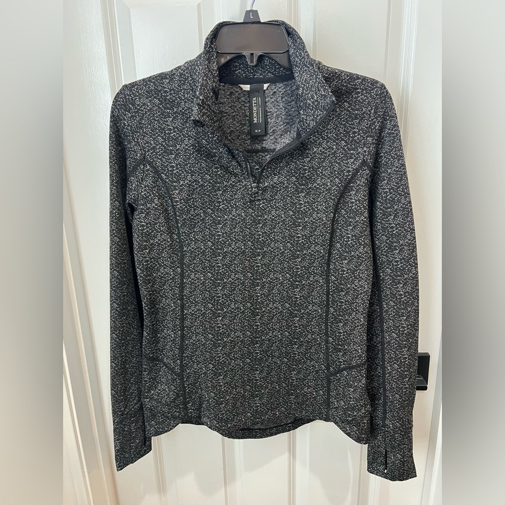 Black and grey Quarter-Zip Pullover